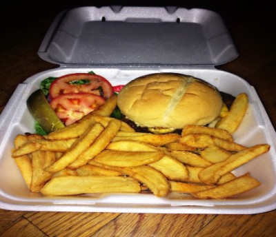 Popular College Inn dish Cheeseburger Platter Photographed, Photo by Marcus Tyler. 