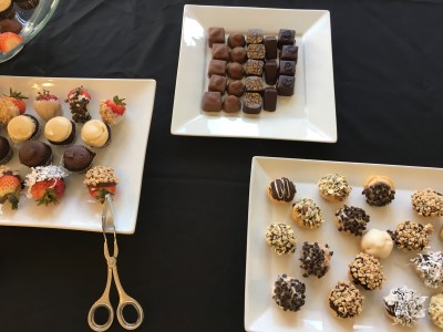 Chocolates on a plate at the Chocolate Chowdown. Photo by Madison Weikle