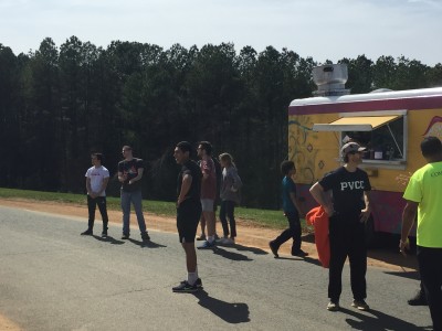 Students and Faculty stand new Mouth Wide Open Food Truck