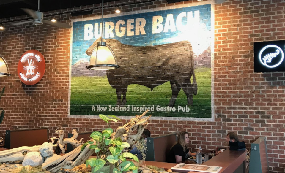 Picture of a mural inside Burger Bach