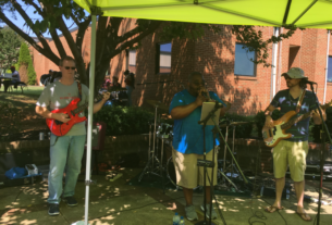 Full Plate (a band) playing music at the Welcome Back Social