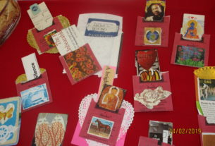 Valentines made from teabags