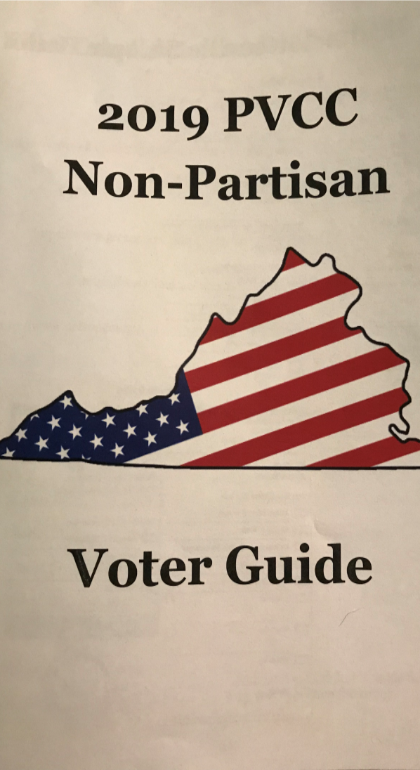 Front cover of the PVCC voter guide