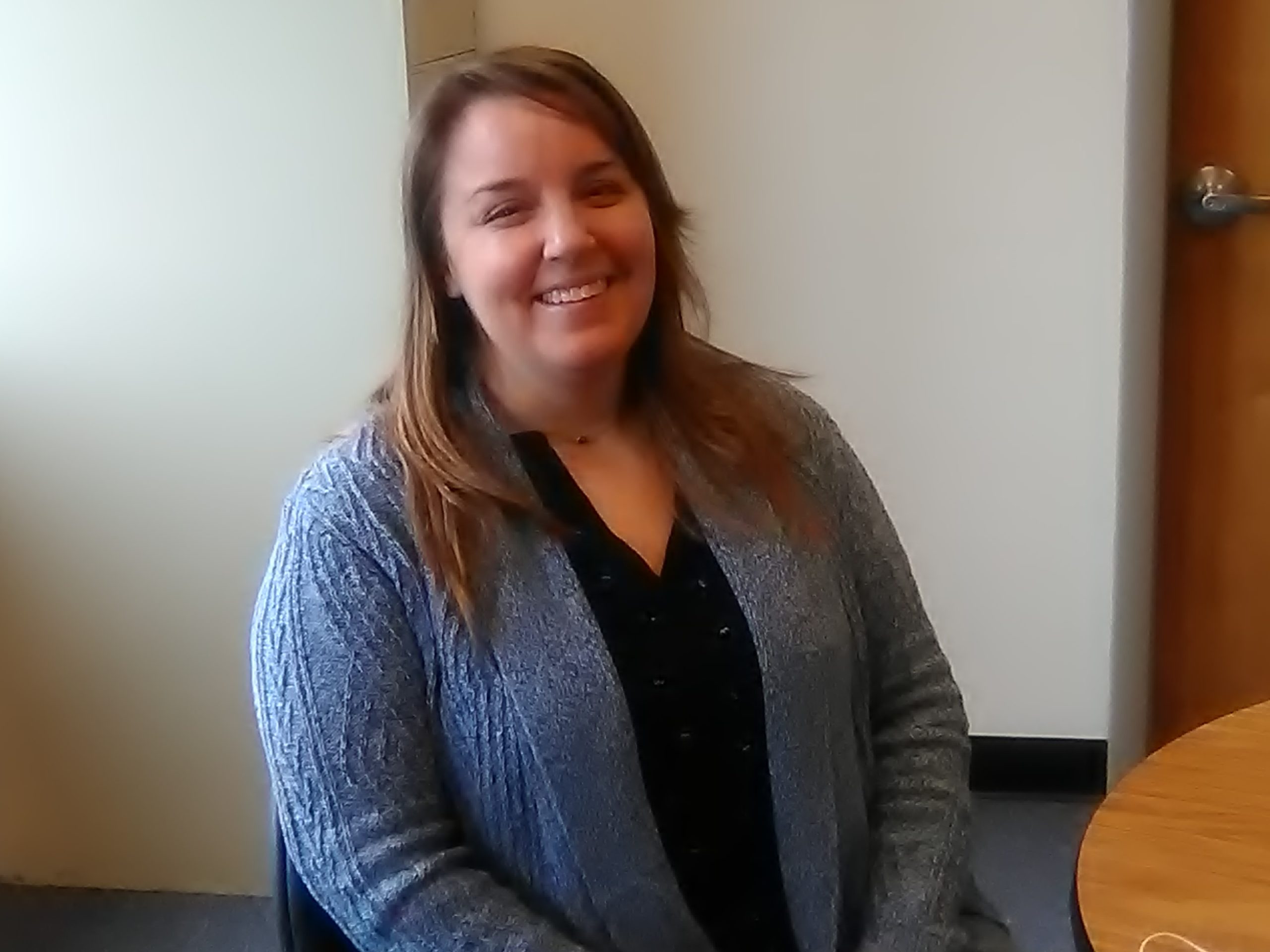 Ruth Yoder smiles at the camera.