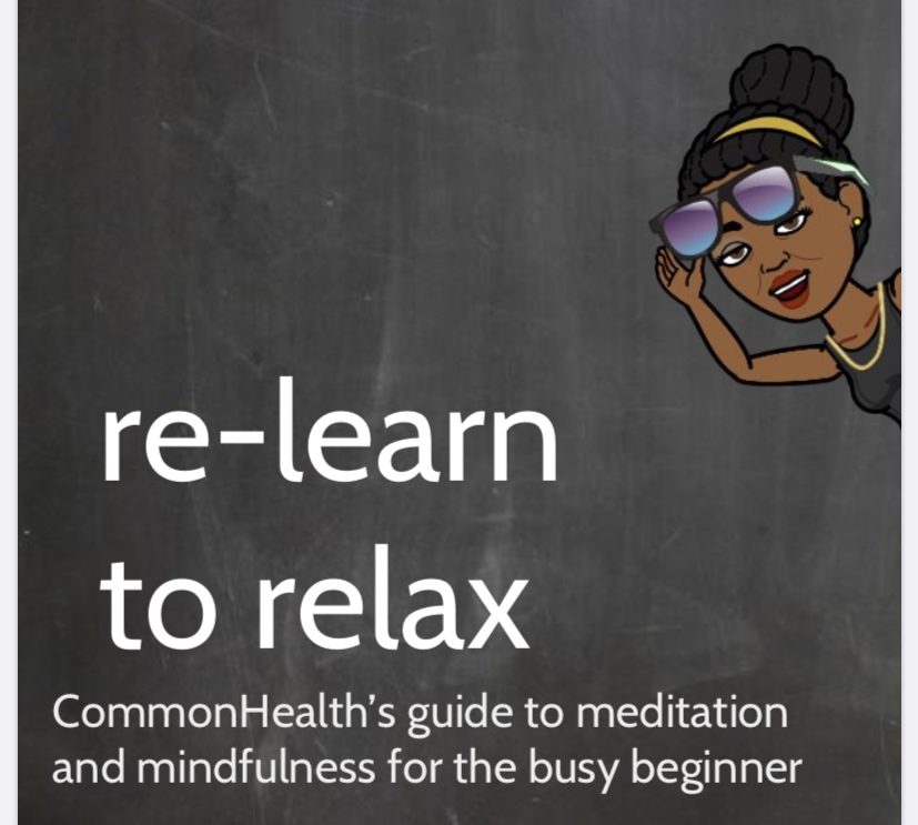The first slide of the Re-Learn to Relax presentation, and also the first page of the booklet.