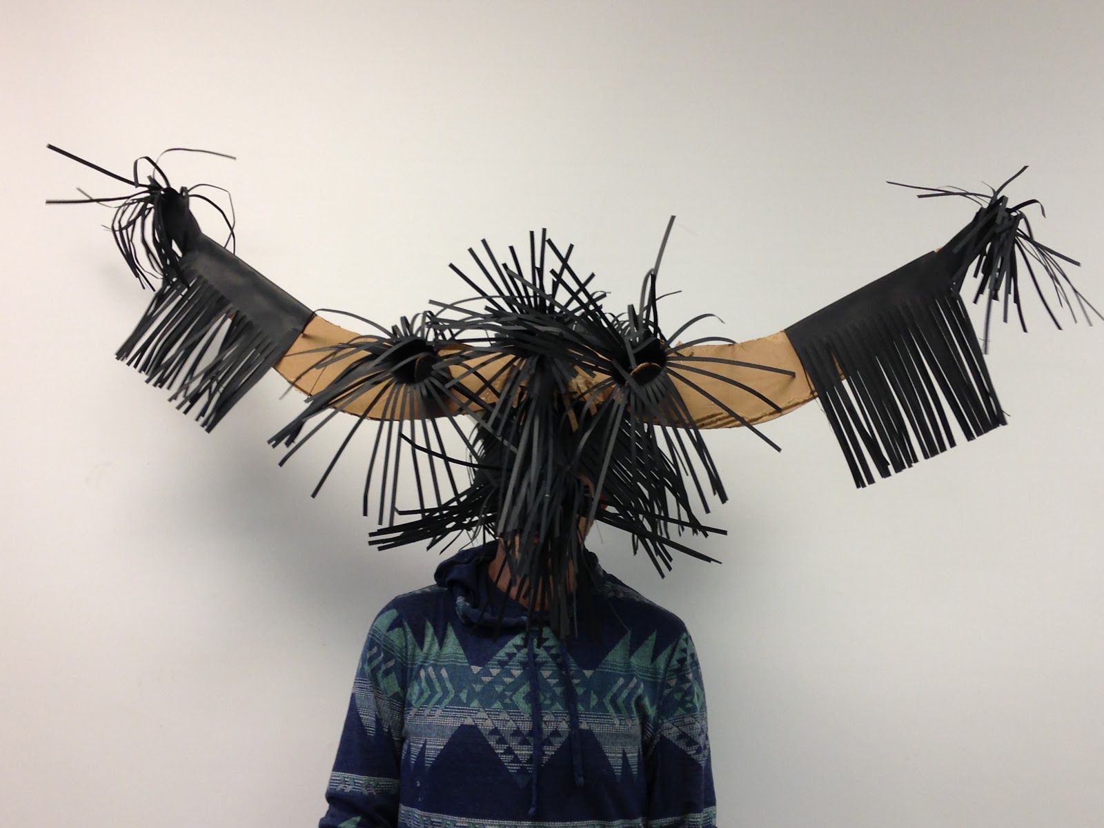 A sculpture created by a student in Professor Solla’s Sculpture 1 class. Photo courtesy of Beryl Solla.