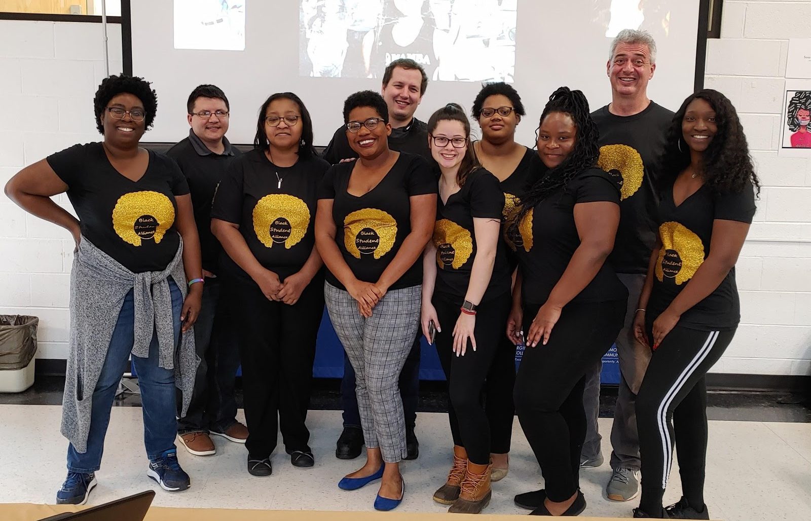 Black Student Alliance members and officers Spring 2019