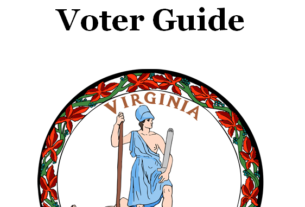 Cover of the 2021 PVCC Non-Partisan Voter Guide including the VA state seal