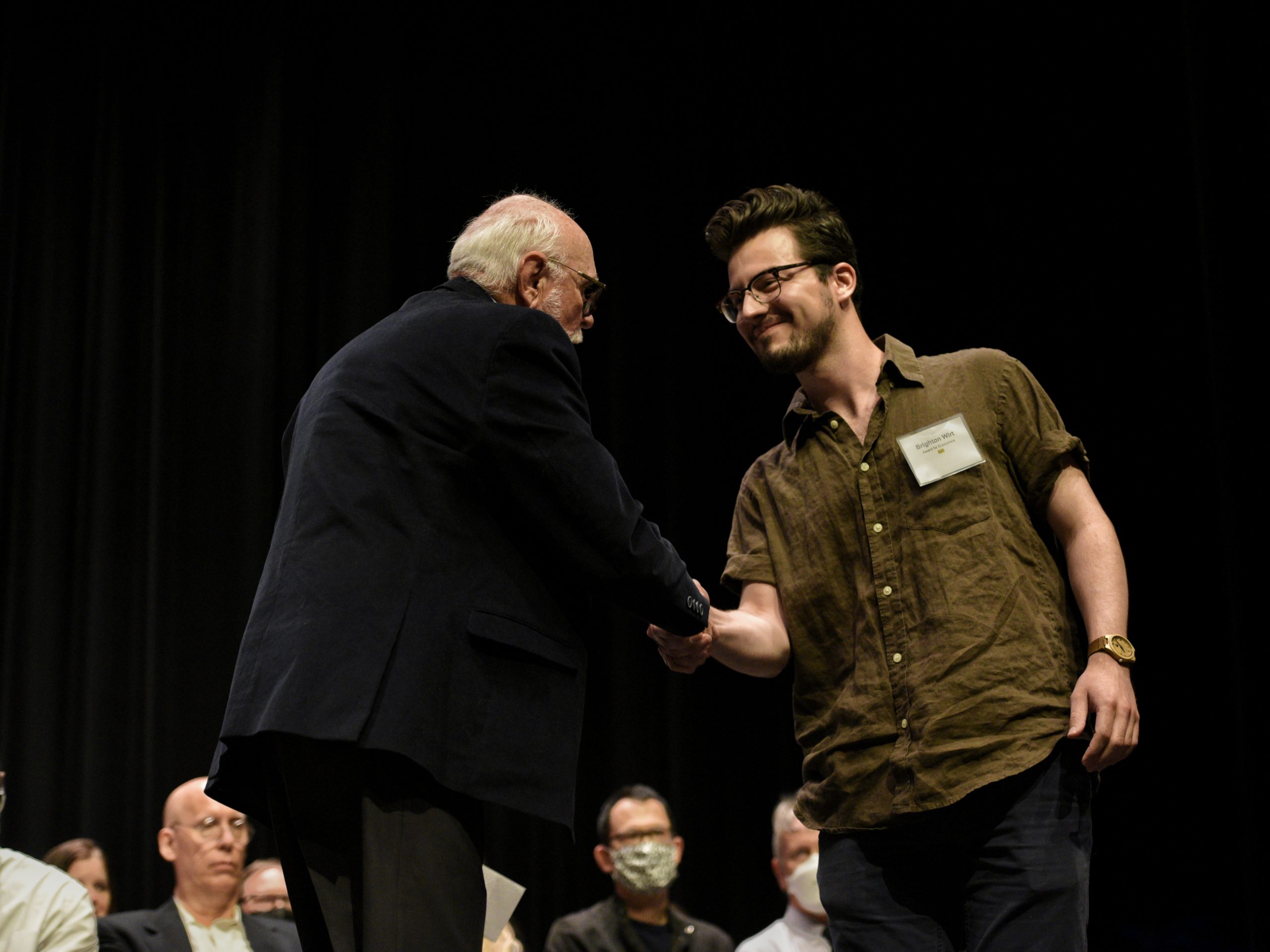 Ronnie Davis receives the award for economics