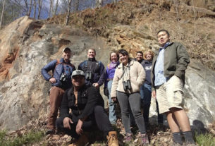 Geology Club on a fieldtrip.