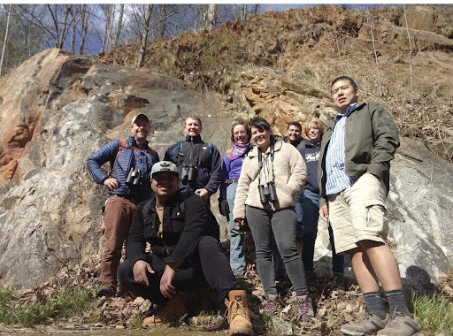 Geology Club on a fieldtrip.