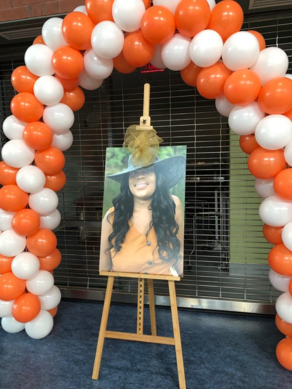 Opening picture of Gequetta Murray-Key's public Memorial at Fluvanna County High School