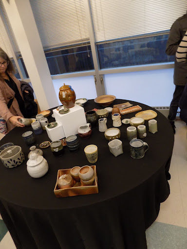 Pottery on display and for sale.