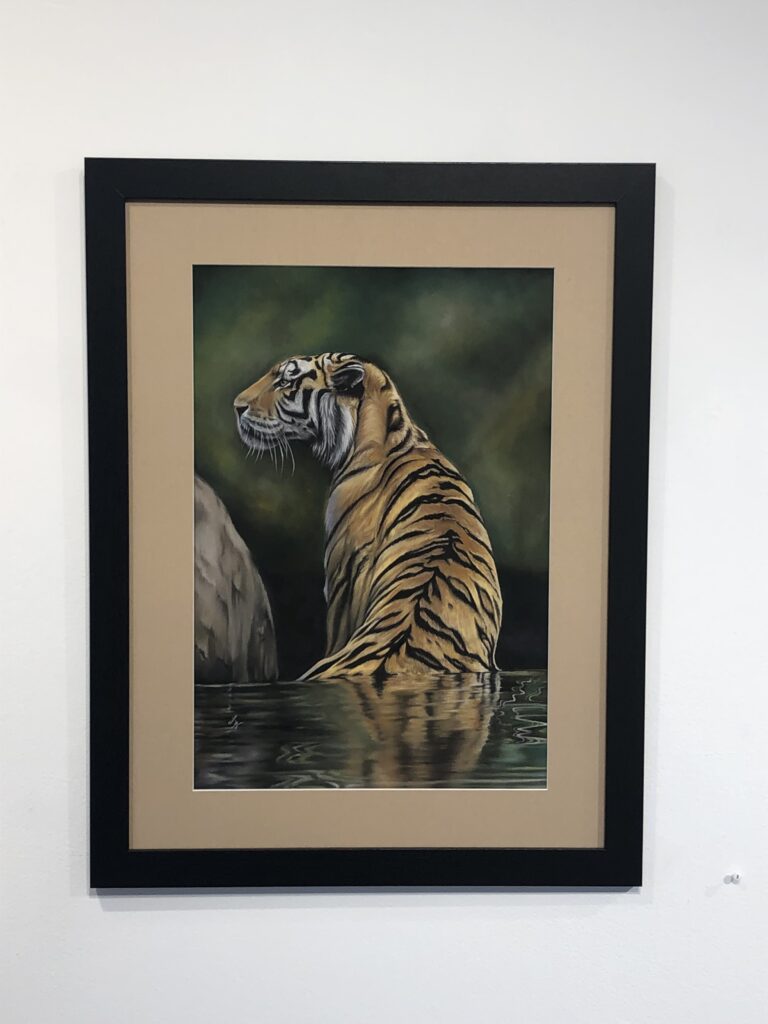 A painting of a bengal tiger.