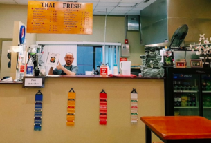 Owner Tom Pramoonjago behind the counter of Thai Fresh