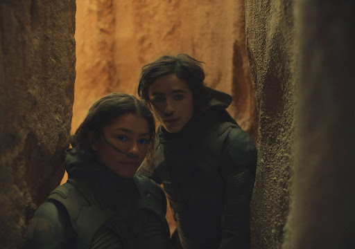 Zendaya and Timothee Chalamet in "Dune"