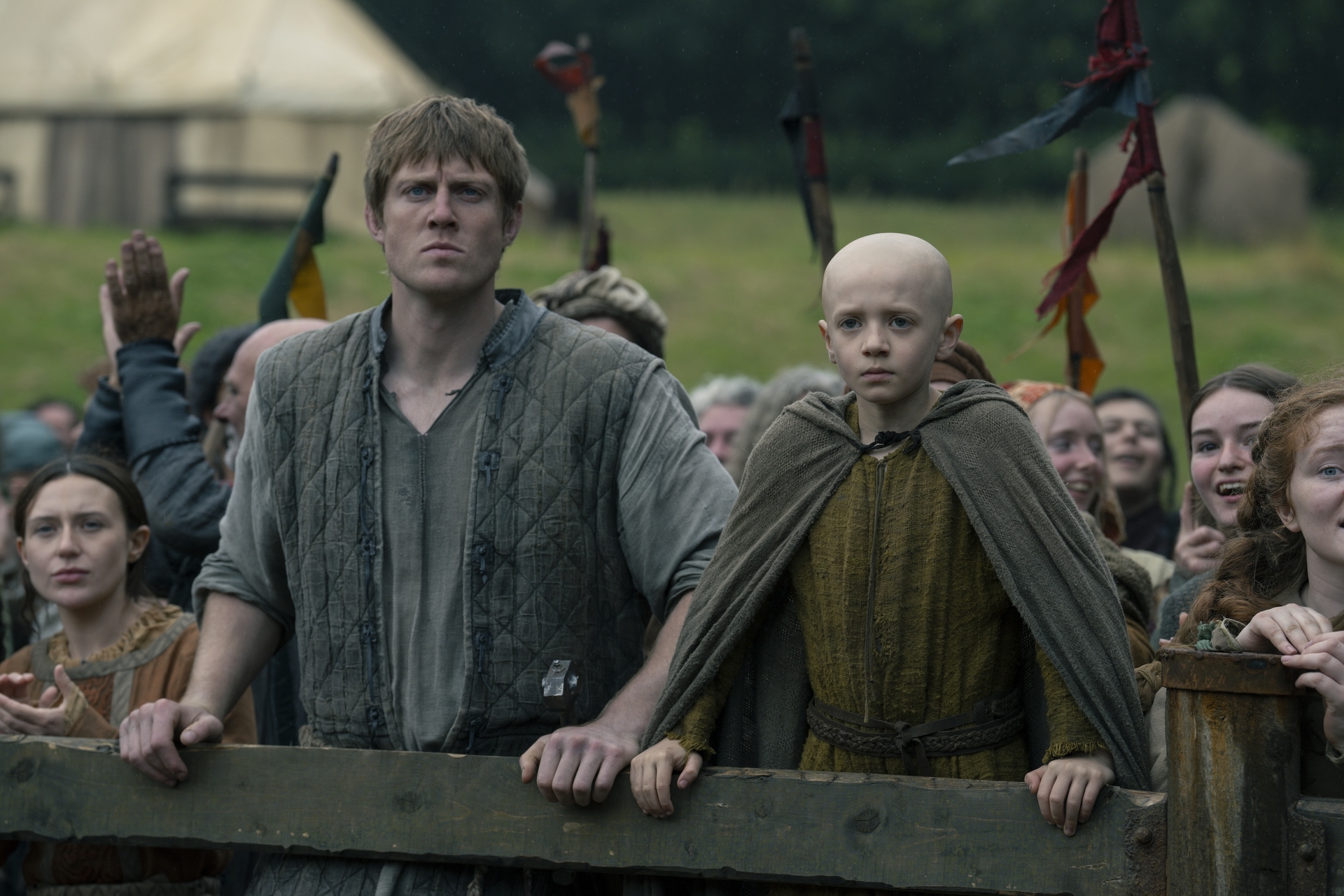 Dunk and Egg stand side by side